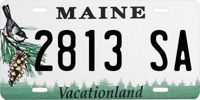 ME license plate 2813SA