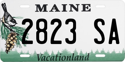 ME license plate 2823SA