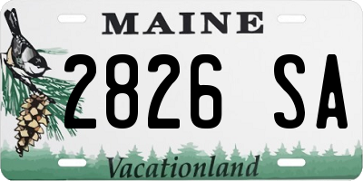 ME license plate 2826SA