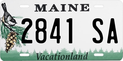 ME license plate 2841SA