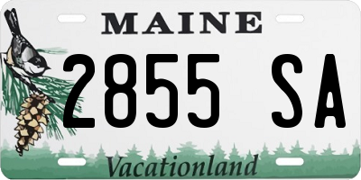 ME license plate 2855SA