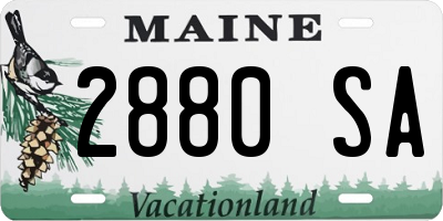 ME license plate 2880SA