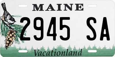 ME license plate 2945SA