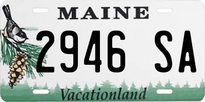 ME license plate 2946SA