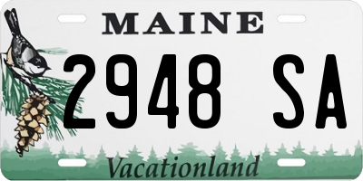 ME license plate 2948SA