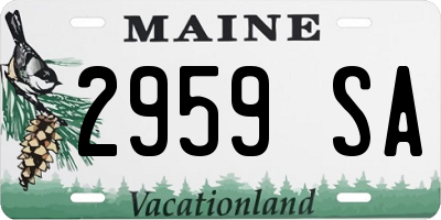 ME license plate 2959SA