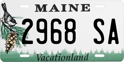 ME license plate 2968SA