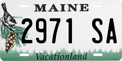 ME license plate 2971SA