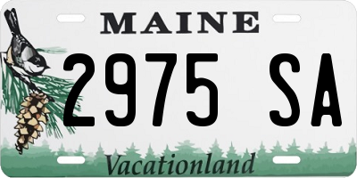 ME license plate 2975SA