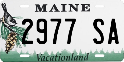 ME license plate 2977SA