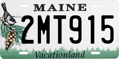 ME license plate 2MT915