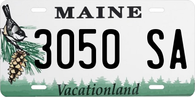 ME license plate 3050SA