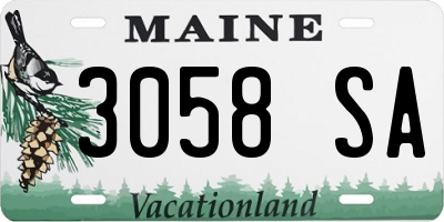 ME license plate 3058SA