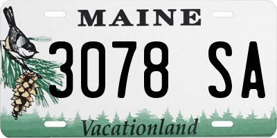 ME license plate 3078SA
