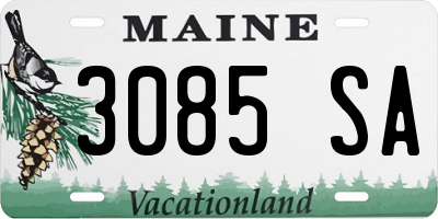 ME license plate 3085SA