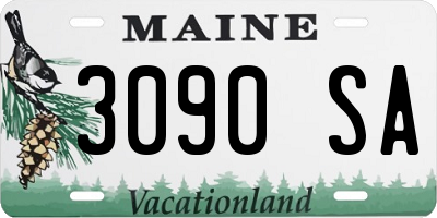 ME license plate 3090SA