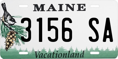 ME license plate 3156SA