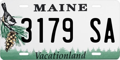 ME license plate 3179SA