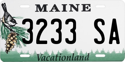 ME license plate 3233SA
