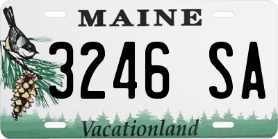 ME license plate 3246SA