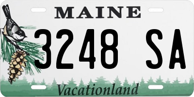 ME license plate 3248SA