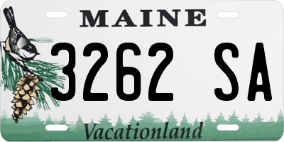 ME license plate 3262SA