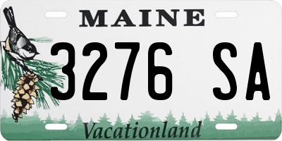 ME license plate 3276SA