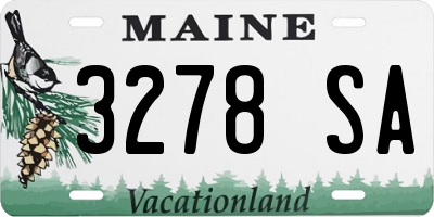 ME license plate 3278SA