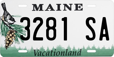 ME license plate 3281SA