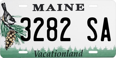 ME license plate 3282SA