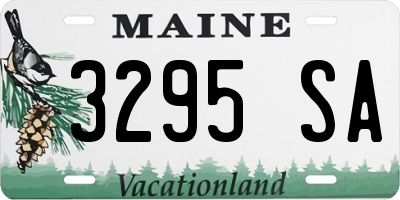 ME license plate 3295SA