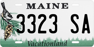 ME license plate 3323SA