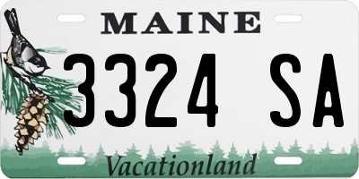 ME license plate 3324SA