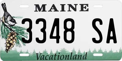 ME license plate 3348SA
