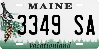 ME license plate 3349SA