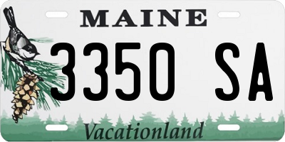 ME license plate 3350SA