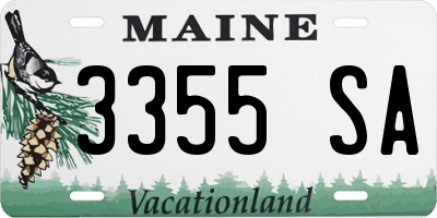 ME license plate 3355SA