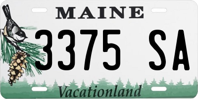 ME license plate 3375SA
