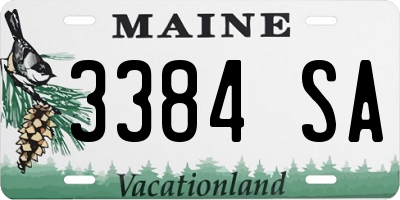 ME license plate 3384SA
