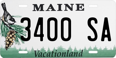 ME license plate 3400SA