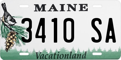 ME license plate 3410SA