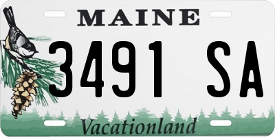 ME license plate 3491SA