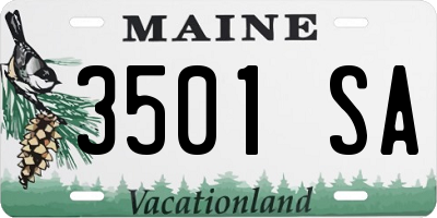 ME license plate 3501SA