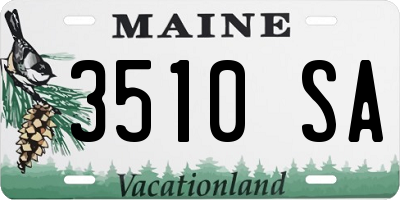 ME license plate 3510SA