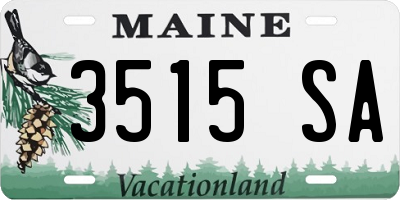 ME license plate 3515SA