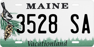 ME license plate 3528SA