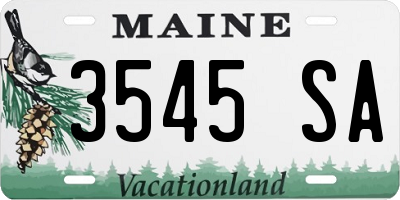 ME license plate 3545SA