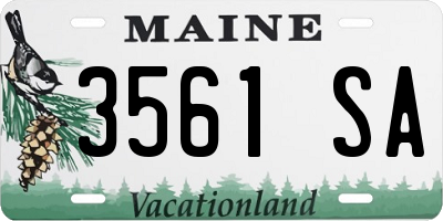ME license plate 3561SA