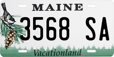 ME license plate 3568SA