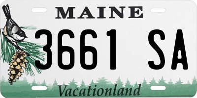 ME license plate 3661SA